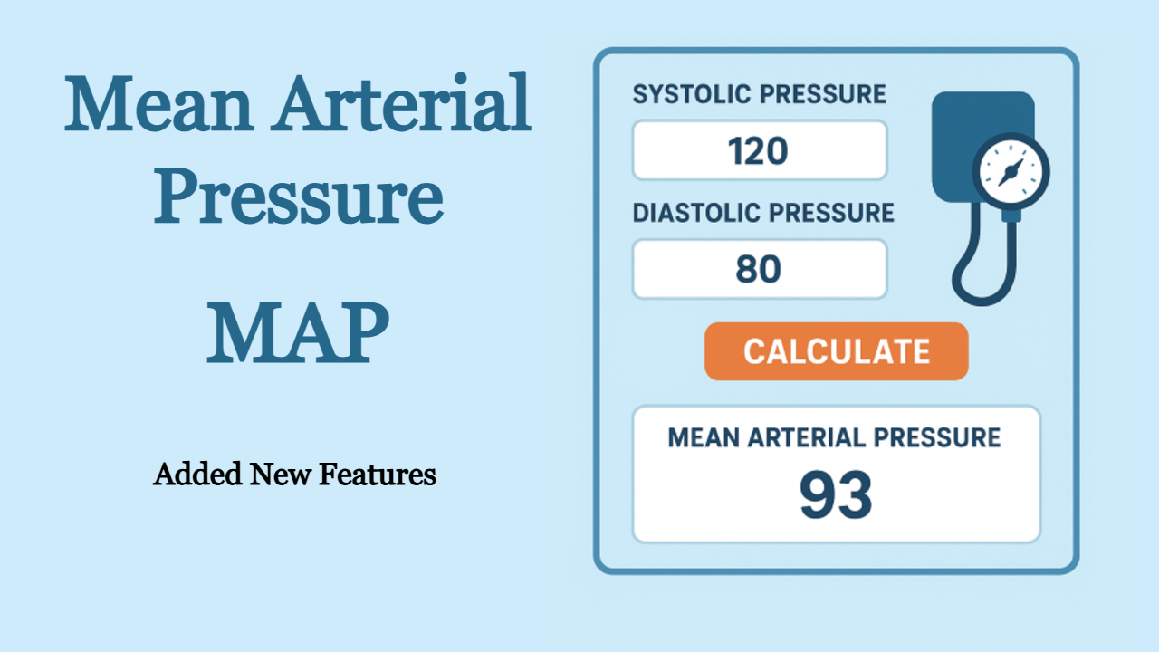 Mean Arterial Pressure MAP Calculator