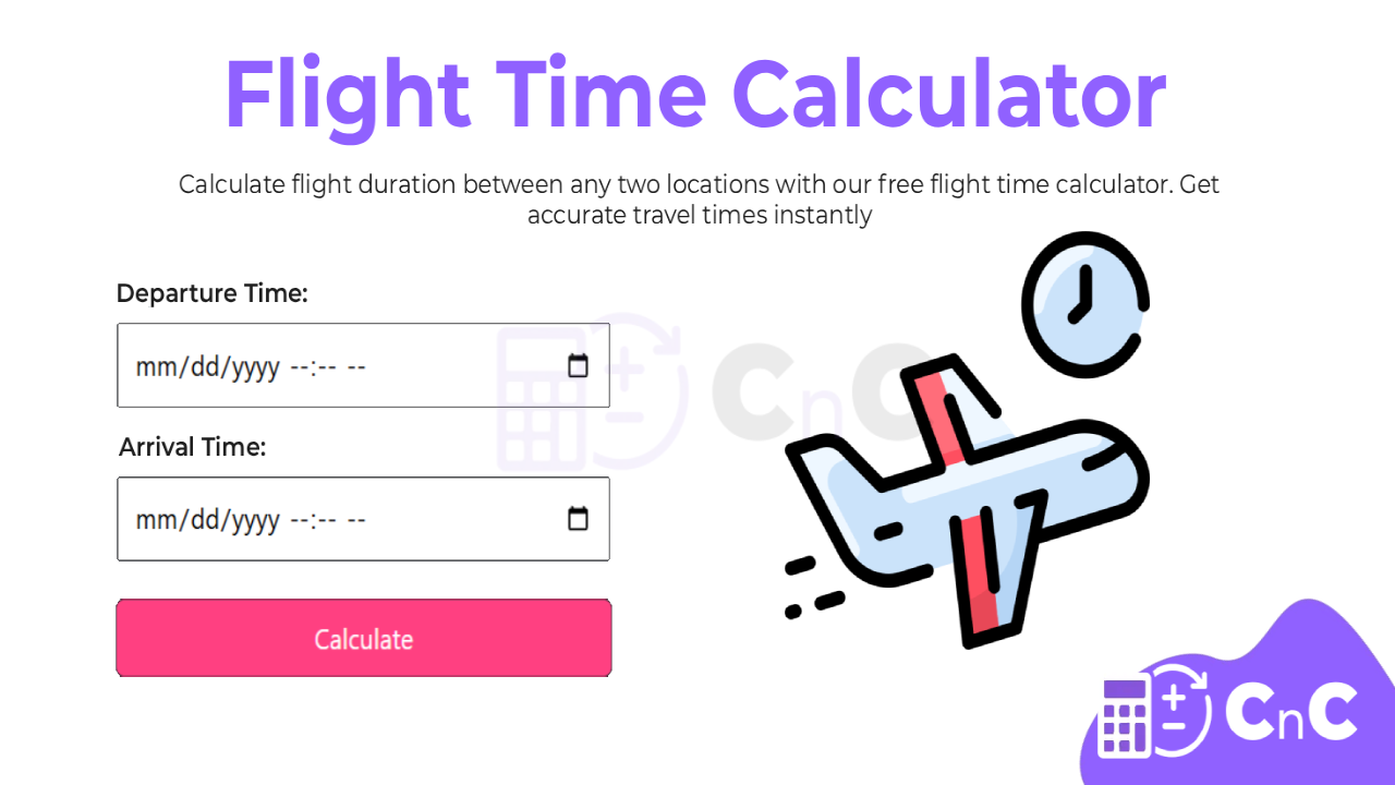 flight time calculator cnc