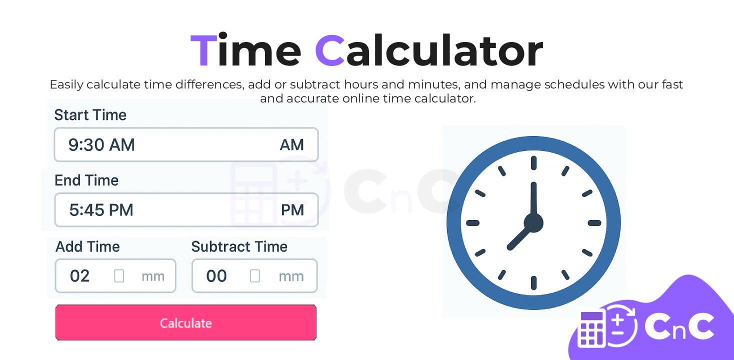 timecalculator cnc